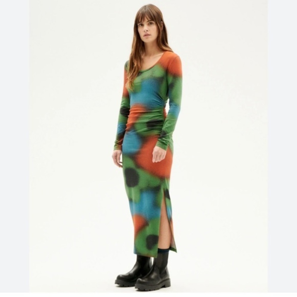THINKING MU Judith Dress Dust Black Large